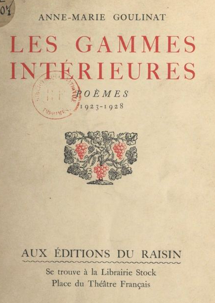 Les Gammes intérieures d'Anne-Marie Goulinat